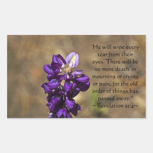 黙示録21:4 長方形シール (正面)