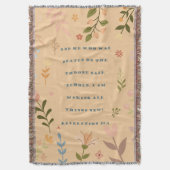 黙示録21:5、アプリコットフローラクリスチャン スローブランケット (正面縦)