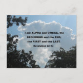 黙示録22:13わたしはアルファとオメガ… ポストカード (正面)