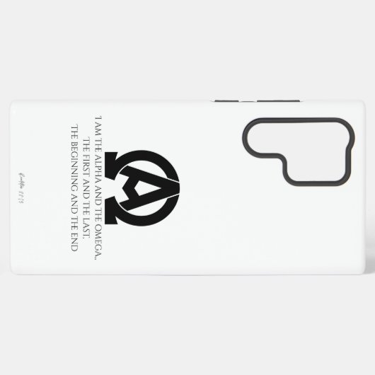 黙示録22:13：わたしはアルファとオメガである SAMSUNG GALAXYケース (裏面横)