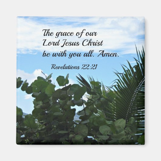 黙示録22:21 マグネット (正面)