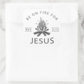 黙示録3:15イエス・クリスチャンのために火を燃やす スクエアシール (バッグ)