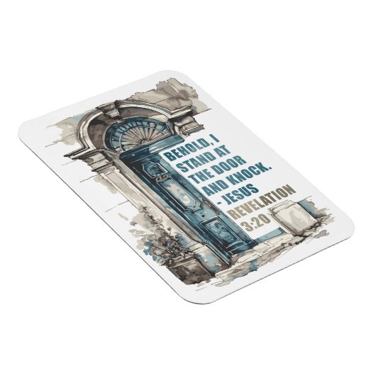 黙示録3:20わたしは扉に立ち、ノックする マグネット (右側)