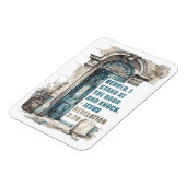 黙示録3:20わたしは扉に立ち、ノックする マグネット (左側)