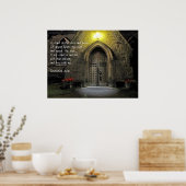 黙示録3:20教会の扉 ポスター (キッチン)