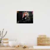 黙示録3:20祈と猫 ポスター (キッチン)