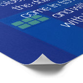 黙示録3:20 Behold I Stand at the Door Blue ポスター (角)