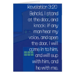 黙示録3:20 I Stand at the Door Greeting Card