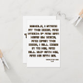 黙示録3:20 KJV聖書聖なる書物、 経典挨拶 カード (正面/裏面インサイチュ)