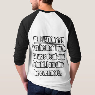 黙示録 1:18 KJV 聖書の言葉 Tシャツ