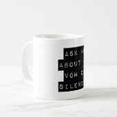 黙頼の誓いについて コーヒーマグカップ (正面左)