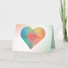 鼓動するハート サンキューカード