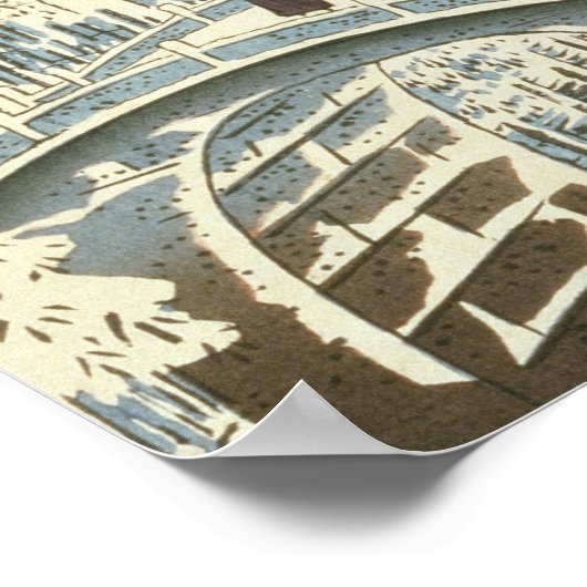 鼓橋と夕日の丘で目黒 ポスター (角)