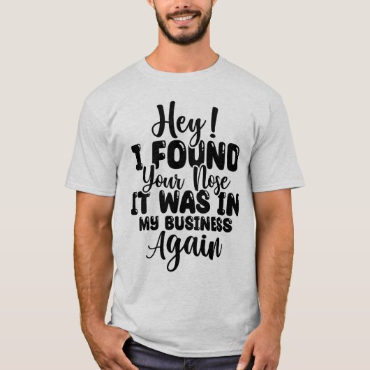 鼻おもしろいのTシャツを見つけた Tシャツ (正面)