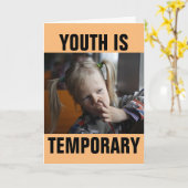 鼻おもしろい摘み誕生日カード カード (黄色い花)