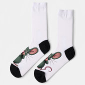 鼻が近いクルーソックス付きネズミ ソックス (左)