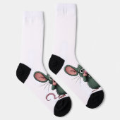 鼻が近いクルーソックス付きネズミ ソックス (右)