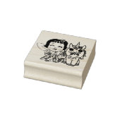 鼻にかわいらし蝶を付けたユニコーン ラバースタンプ (スタンプ)