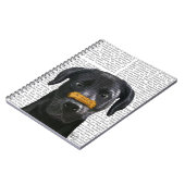 鼻に骨がある黒いラブラドール ノートブック (左側)