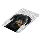 鼻に骨がある黒いラブラドール マグネット (左側)