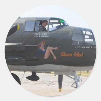 鼻のアート「見せてくれ」 ラウンドシール