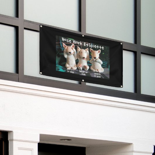 鼻の仕事のエチケット 横断幕 (ビルの外側)