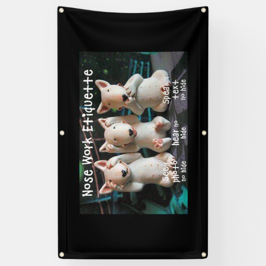 鼻の仕事のエチケット 横断幕 (縦)