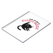 鼻の先の真っ赤な猫おもしろい ノートブック (左側)