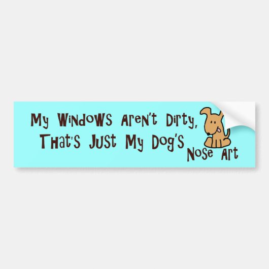 鼻の芸術のバンパーステッカー バンパーステッカー (正面)