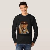 鼻の長い愛らしいテングザル Tシャツ (正面フル)