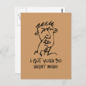 鼻ほじり50歳、君の50歳をゲットだ! ポストカード (正面/裏面)