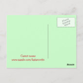 鼻をこする葉書が好き! ポストカード (裏面)