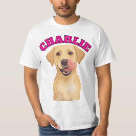 鼻をなめる幸せなラブラドール Tシャツ