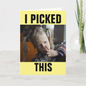 鼻を刺激する小さなギールおもしろい誕生日カード カード (正面)