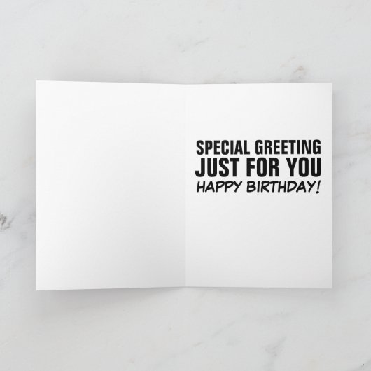 鼻を刺激する小さなギールおもしろい誕生日カード カード (内部)