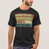 鼻を後ろに下ろして欲しい Tシャツ (正面)