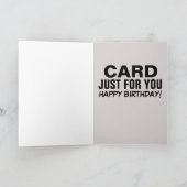 鼻を摘む女の子おもしろい大誕生日カード カード (内部)