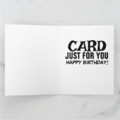 鼻を摘む女の子おもしろい誕生日カード カード (内部)