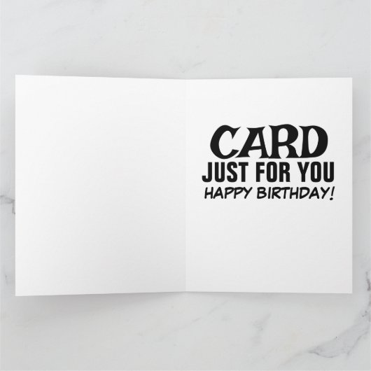 鼻を摘む女の子おもしろい誕生日カード カード (内部)