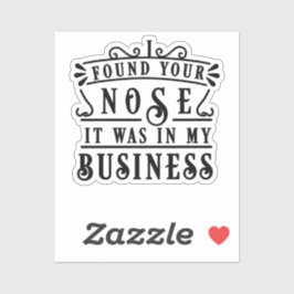 鼻を見つけた シール