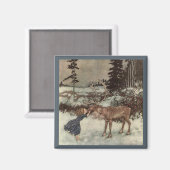 鼻キスをするのトナカイ マグネット (正面/裏面)