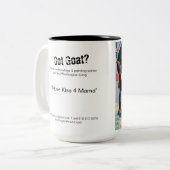 鼻キス4マママママグカップ – すべてのカップでヤギを愛する！ ツートーンマグカップ (正面左)