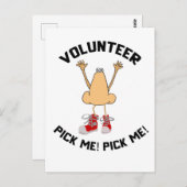 鼻ボランティおもしろいアが漫画を選ぶ ポストカード (正面/裏面)