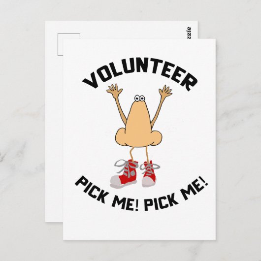 鼻ボランティおもしろいアが漫画を選ぶ ポストカード (正面/裏面)