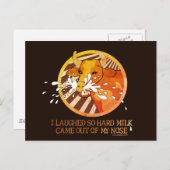 鼻ポストカードから牛の笑いミルク ポストカード (正面/裏面)