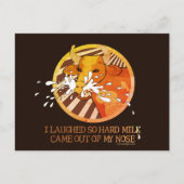 鼻ポストカードから牛の笑いミルク ポストカード (正面)