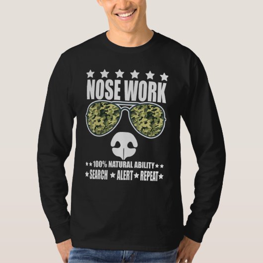 鼻仕事犬スポーツ練習鼻仕事香り仕事F Tシャツ (正面)
