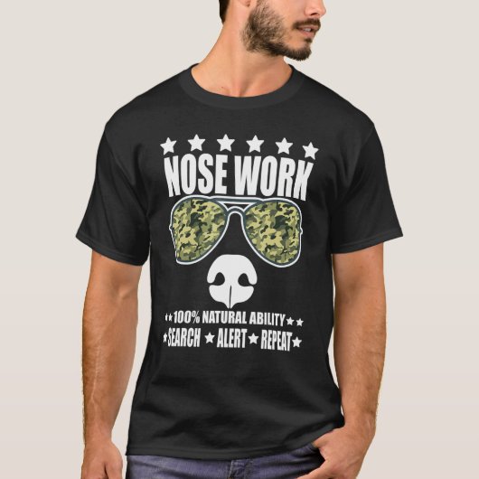 鼻仕事犬スポーツ練習鼻仕事香り仕事F Tシャツ (正面)