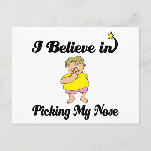 鼻信じを摘む ポストカード (正面)