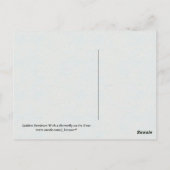 鼻先に蝶を付けたゴールデンレトリバー ポストカード (裏面)